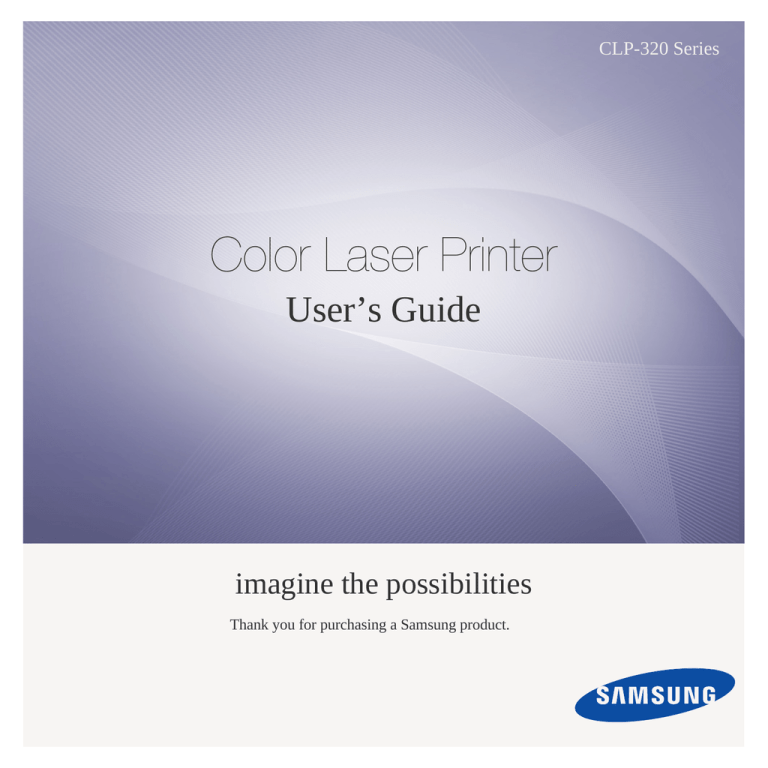 Samsung CLP-320 User's manual Samsung CLP-320 User's manual