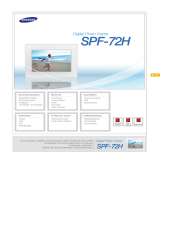 Samsung SPF-72H User manual Samsung SPF-72H User manual