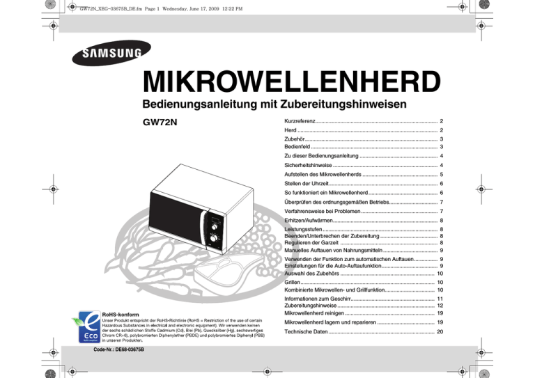 Samsung GW72N User manual Samsung GW72N User manual