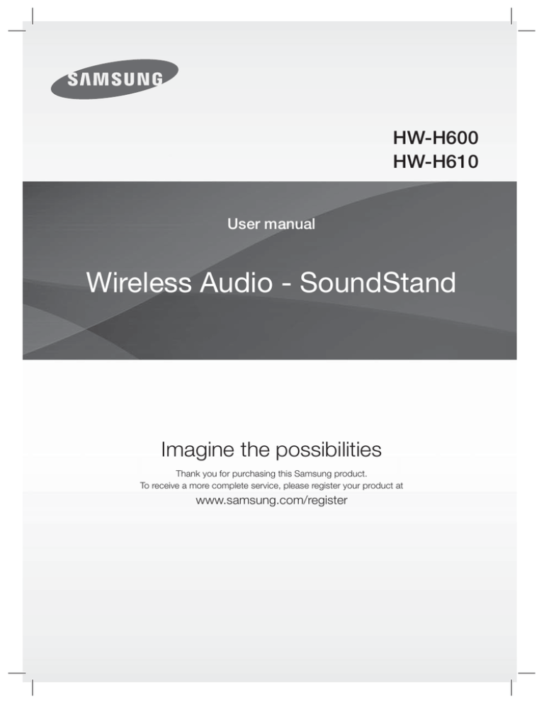 Samsung HW-H600 User manual Samsung HW-H600 User manual