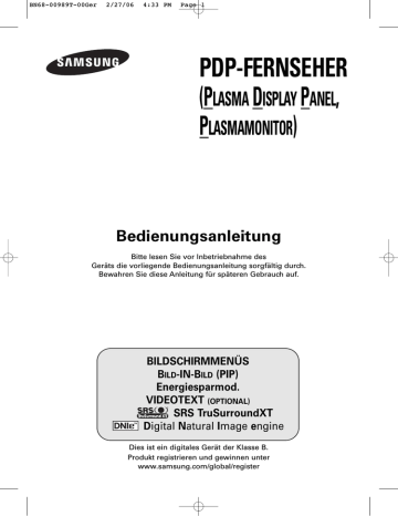 Samsung PS-42E7H Benutzerhandbuch | Manualzz Samsung PS-42E7H Benutzerhandbuch | Manualzz