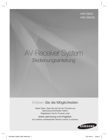 Samsung HW-D650S User manual Samsung HW-D650S User manual