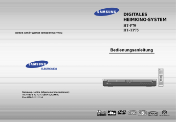 Samsung HT-TP75, HT-P70 User manual Samsung HT-TP75, HT-P70 User manual