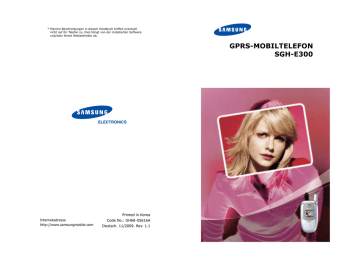 Samsung SGH-E300 User manual Samsung SGH-E300 User manual