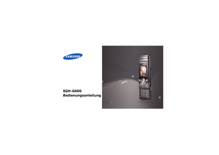 Samsung SGH-G600G, SGH-G600 User manual Samsung SGH-G600G, SGH-G600 User manual