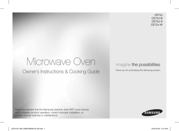 Samsung CE73J-W User's manual Samsung CE73J-W User's manual