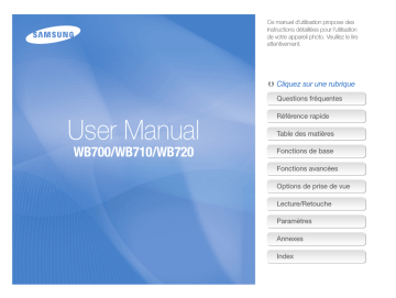 Samsung WB700 Manuel utilisateur | Manualzz