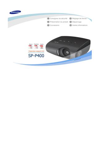 Samsung SP-P400, SP-P400B User manual Samsung SP-P400, SP-P400B User manual
