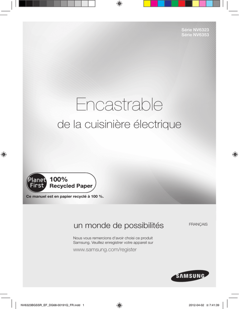 Samsung NV6323BGSSR/EF User's manual Samsung NV6323BGSSR/EF User's manual
