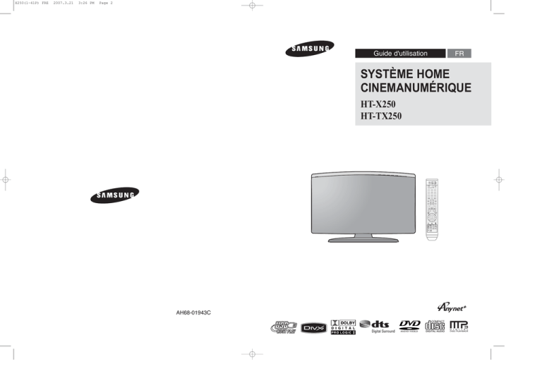 Samsung HT-TX250, HT-X250 User manual Samsung HT-TX250, HT-X250 User manual