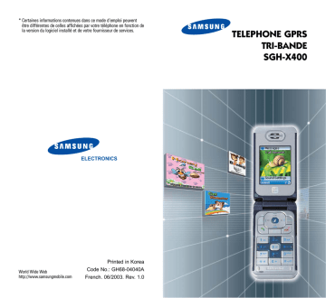 Samsung SGH-X400 Owner's manual Samsung SGH-X400 Owner's manual