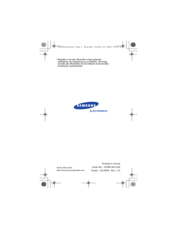 Samsung SGH-E330 Handleiding | Manualzz Samsung SGH-E330 Handleiding | Manualzz