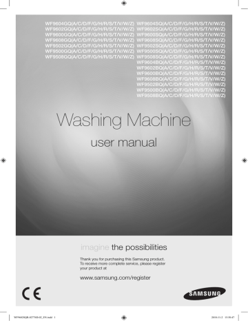 Samsung WF9602SQR Instrukcja obsługi | Manualzz
