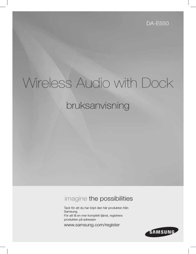 Samsung DA-E550 Owner's manual Samsung DA-E550 Owner's manual