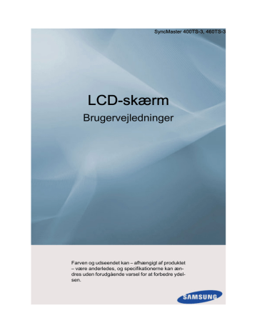 Samsung 400TS-3 Betjeningsvejledning | Manualzz Samsung 400TS-3 Betjeningsvejledning | Manualzz