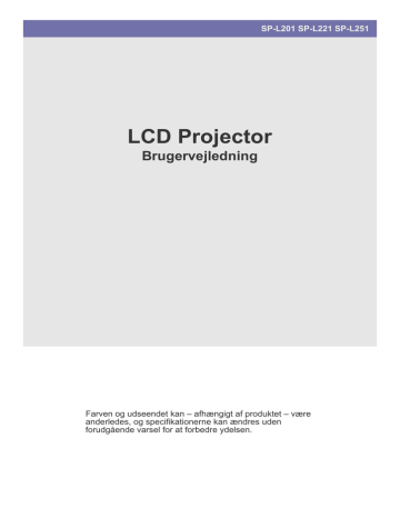 Samsung SP-L201, SP-L251 Owner's manual Samsung SP-L201, SP-L251 Owner's manual