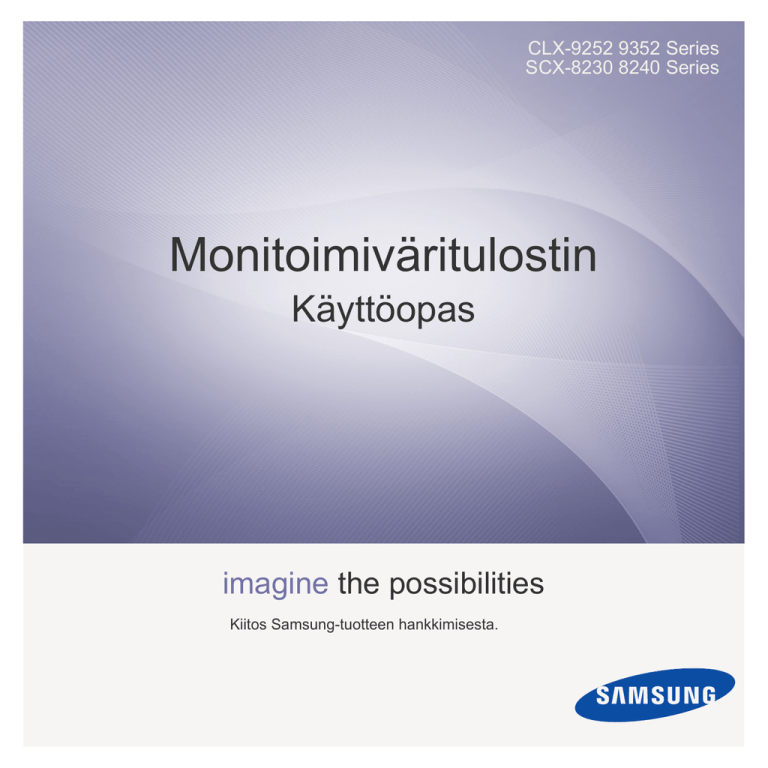 Samsung SCX-8230NA User guide Samsung SCX-8230NA User guide