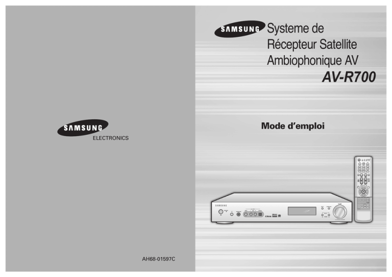 Samsung AV-R700 User manual Samsung AV-R700 User manual