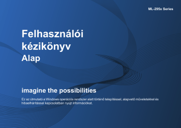 Samsung ML-2950ND Felhasználói kézikönyv | Manualzz Samsung ML-2950ND Felhasználói kézikönyv | Manualzz