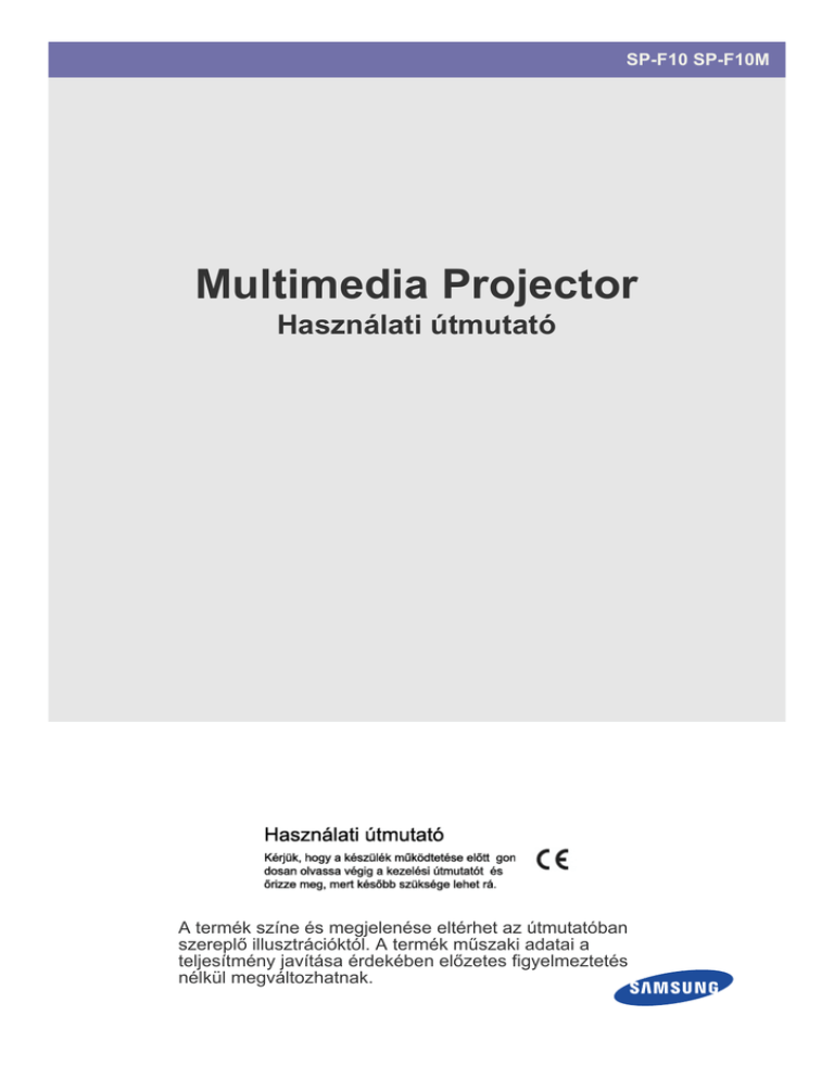 Samsung SP-F10M User's manual Samsung SP-F10M User's manual