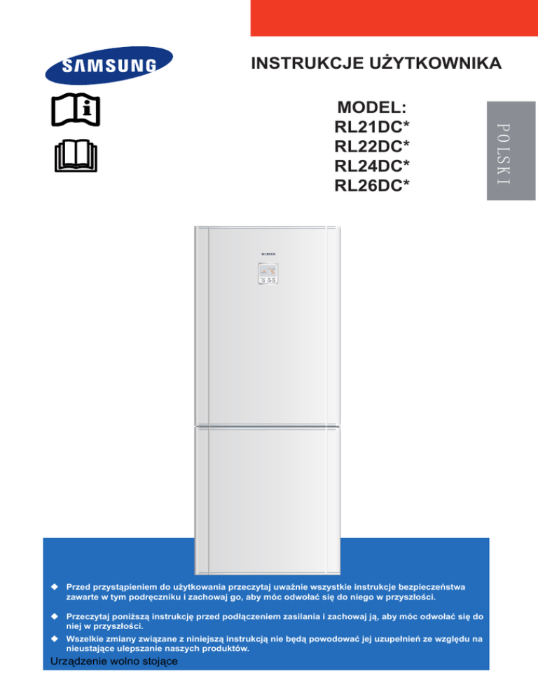 Samsung RL26DCSW User manual Samsung RL26DCSW User manual