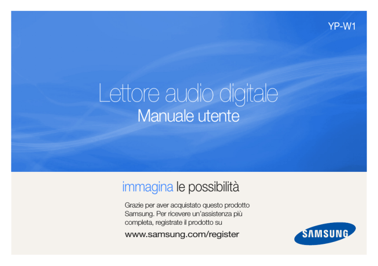 Samsung YP-W1AW, YP-W1AL User manual Samsung YP-W1AW, YP-W1AL User manual