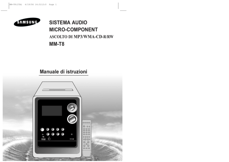 Samsung MM-T8 User manual Samsung MM-T8 User manual