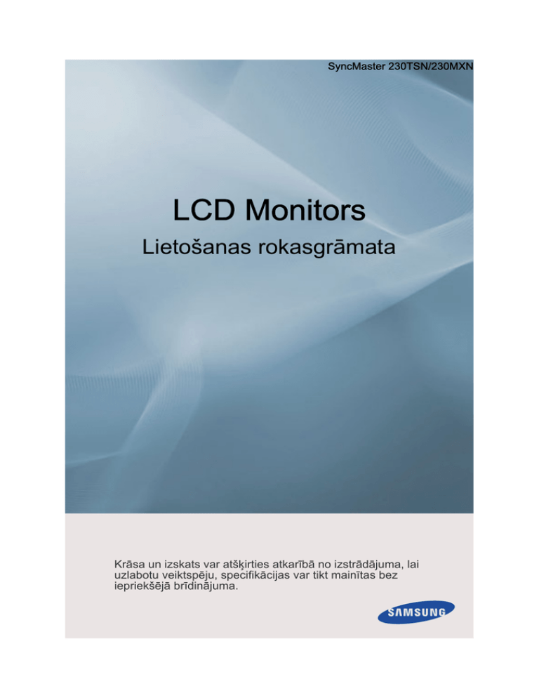 Samsung 230TSN, 230MXN User manual Samsung 230TSN, 230MXN User manual