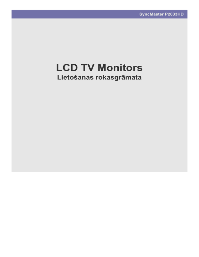 Samsung 2033HD User manual Samsung 2033HD User manual