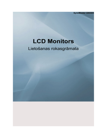 LCD Monitors. Samsung 2263DX | Manualzz