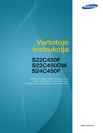 Samsung S22C450F Naudotojo gidas | Manualzz Samsung S22C450F Naudotojo gidas | Manualzz