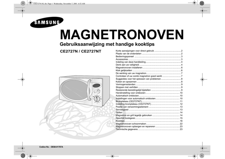 Samsung CE2727N, CE2717N User manual Samsung CE2727N, CE2717N User manual