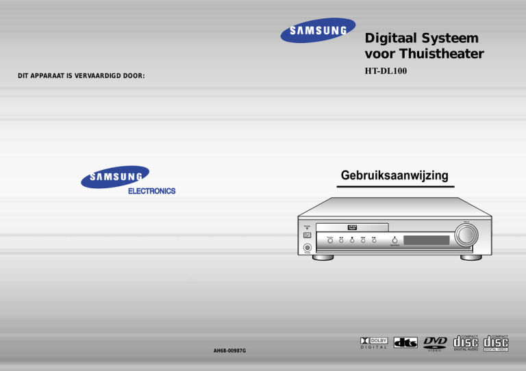 Samsung HT-DL100 User manual Samsung HT-DL100 User manual
