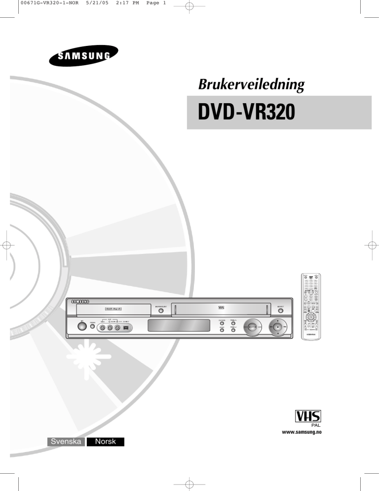 Samsung DVD-VR320 Owner's manual Samsung DVD-VR320 Owner's manual