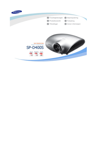 Samsung SP-D400S Owner's manual Samsung SP-D400S Owner's manual