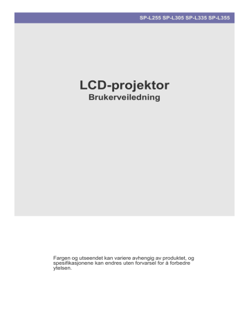 Samsung SP-L255 Owner's manual Samsung SP-L255 Owner's manual