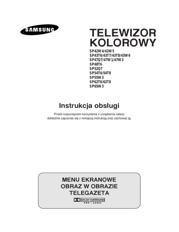 Samsung SP43T7HF Instrukcja obsługi | Manualzz Samsung SP43T7HF Instrukcja obsługi | Manualzz