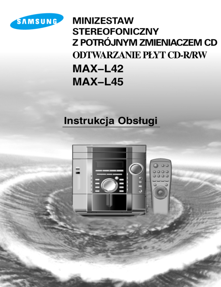 Samsung MAX-L45, MAX-L42 User manual Samsung MAX-L45, MAX-L42 User manual