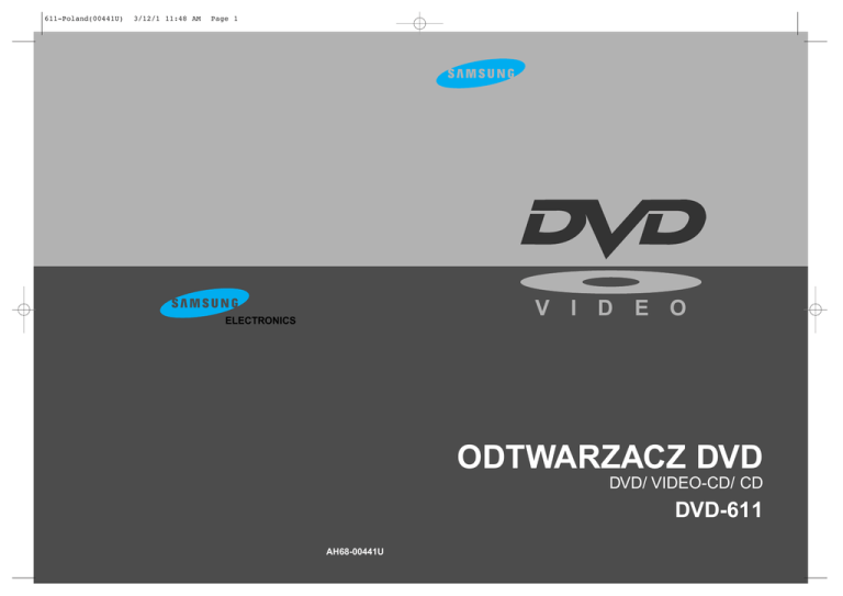 Samsung DVD-611, DVD-611/XEO Owner's manual Samsung DVD-611, DVD-611/XEO Owner's manual