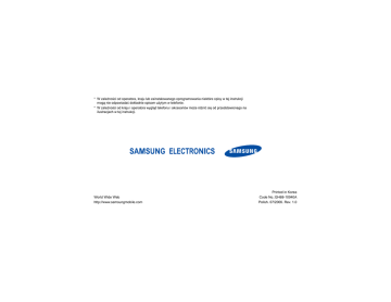 Samsung SGH-X820 Instrukcja obsługi | Manualzz