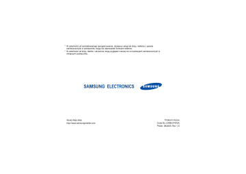 Samsung SGH-Z300 Instrukcja obsługi | Manualzz