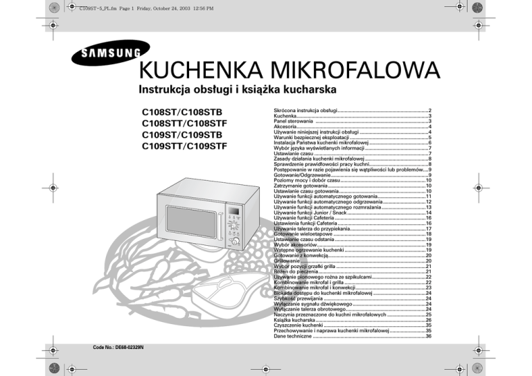 Samsung C108STF-5 User manual Samsung C108STF-5 User manual