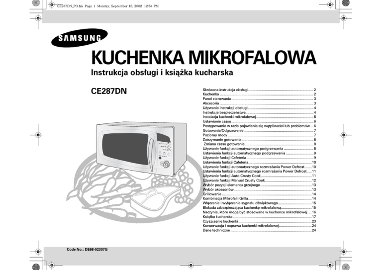 Samsung CE287DN User manual Samsung CE287DN User manual