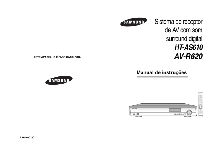 Samsung AV-R620 User's manual Samsung AV-R620 User's manual