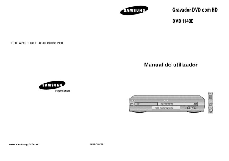 Samsung DVD-H40E User's manual Samsung DVD-H40E User's manual