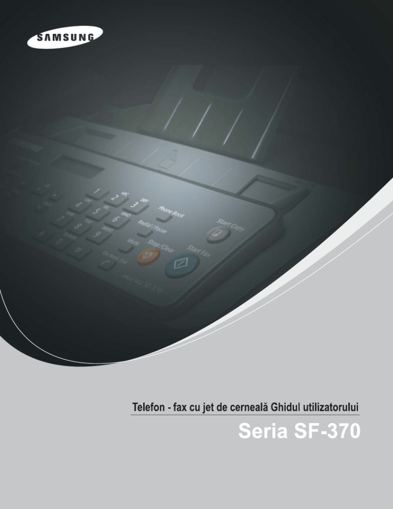Samsung SF-370 User manual Samsung SF-370 User manual