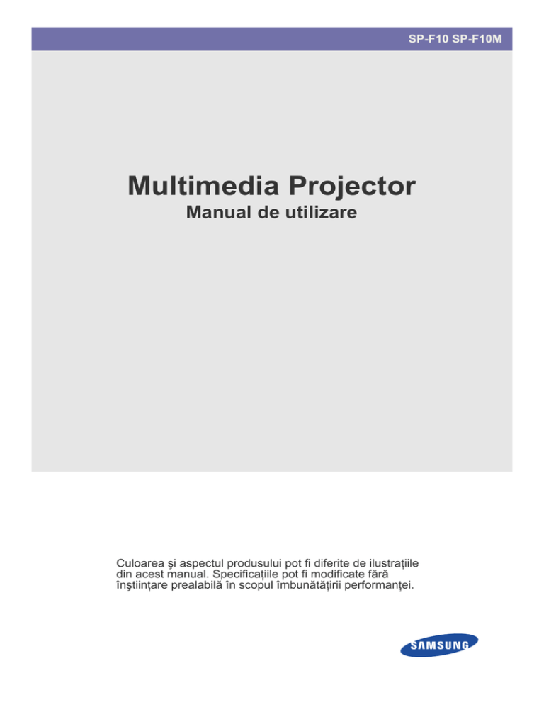 Samsung SP-F10 User manual Samsung SP-F10 User manual