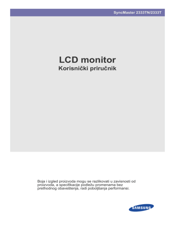 Samsung 2333T User manual | Manualzz Samsung 2333T User manual | Manualzz