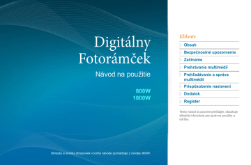 Začíname. Samsung 800W, 1000W Začíname. Samsung 800W, 1000W