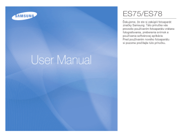 Samsung ES74 Používateľská príručka | Manualzz
